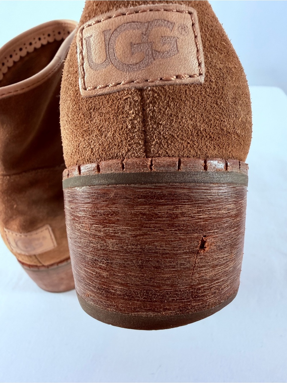Ugg Darling Suede Pull‎ On Ankle Boot in Brown Size 9 - Picture 8 of 10